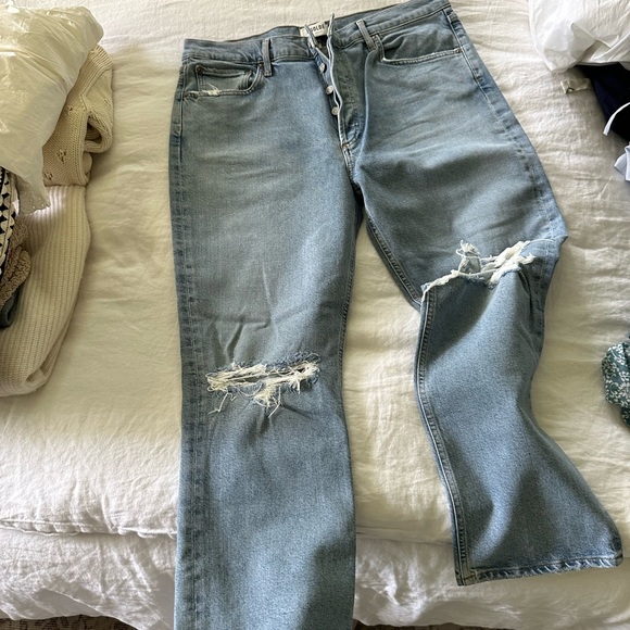 Agolde Distressed Denim NWT - Picture 1 of 6